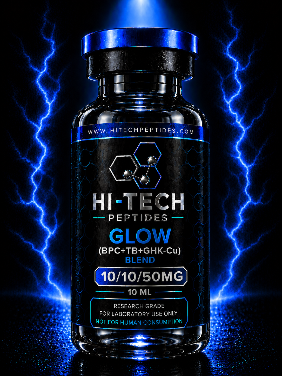 GLOW (BPC+TB+GHK-Cu) Blend 10/10/50mg